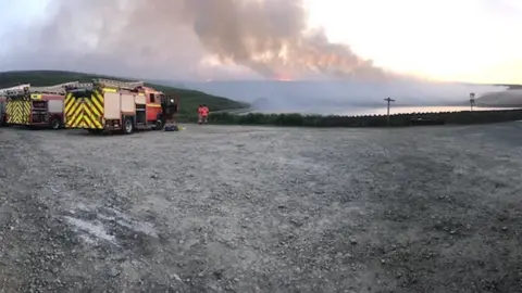 GMFRS  Moorland fire