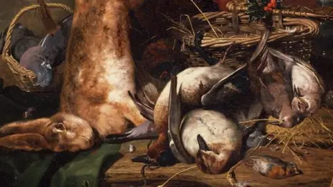 Norwich Castle Museum & Art Gallery Dead Ducks and a Hare painting by Emily Stannard