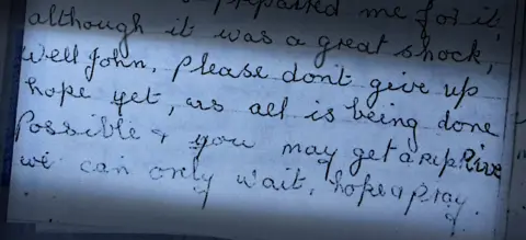 BBC Evans's mother told him not to give up hope