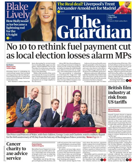  "No 10 to rethink fuel payment cut as local election losses alarm MPs."