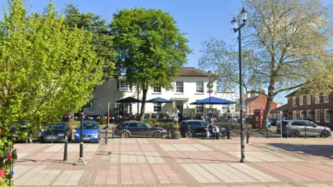 Google Gilt restaurant fronting onto the Bingham Market Place