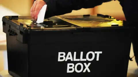 PA Media A black box with the words ballot box in white lettering on the side
