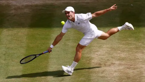PA Britain's Arthur Fery in action during his semi final match against Germany's Alexander Zverev.