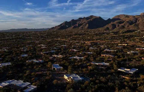 Catalina Foothills məhəlləsinin hava görüntüsü