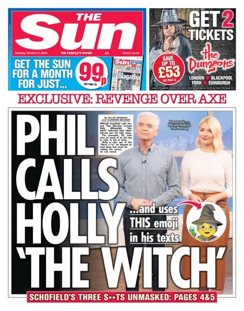 Front page of The Sun