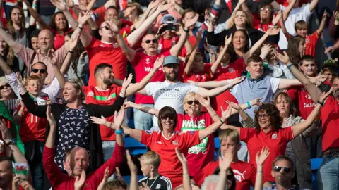 Getty Images Welsh football fans