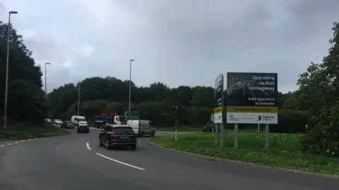 The Sparkford Roundabout Where The A303 Meets The A359