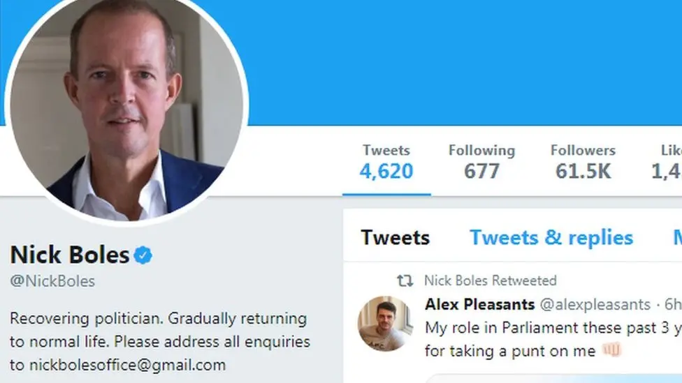Twitter Nick Boles' Twitter profile