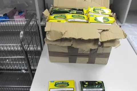 HMRC The damaged package which led HMRC officers to Lynda Robb's operation