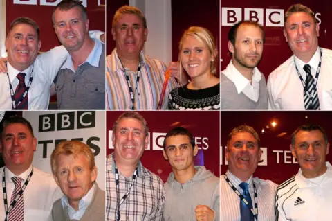 BBC Ali with various sports stars