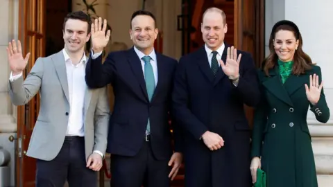 Reuters Prince William and his wife Catherine meet Ireland's Taoiseach Prime Minister Leo Varadkar and his partner Matthew Barrett