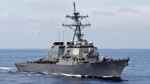 US Navy File photo of USS Laboon, which was targeted by missile from Houthi-run area of Yemen