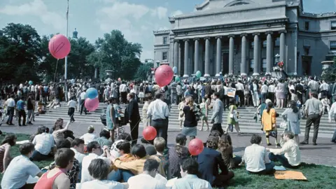 Getty Images Protesters at Columbia in 1968