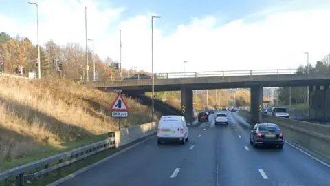 The flyover as seen from the A1