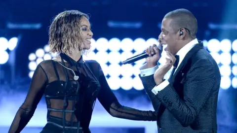 Getty Images Beyonce and Jay Z on tour