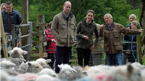 PA Duke and Duchess of Cambridge Deepdale Hall Farm, a traditional fell sheep farm, in Patterdale