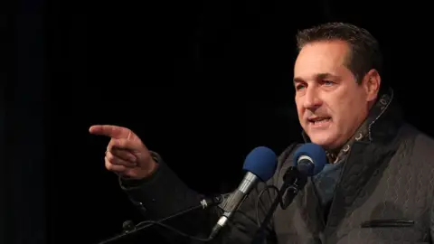 Getty Images Heinz-Christian Strache, lead candidate of the right-wing Austria Freedom Party