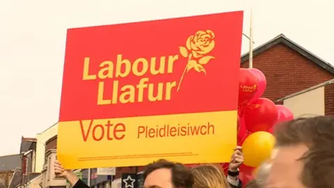 BBC Welsh Labour placard