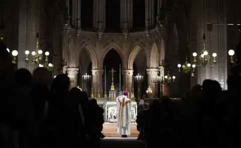 EPA midnight mass for Christmas at the Saint Germain l"Auxerrois church in Paris, France, 25 December 2019