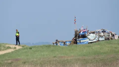 Jim Wright Police officer on the beach