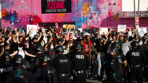 EPA Protesters square off against police in Los Angeles, California USA, 30 May 2020