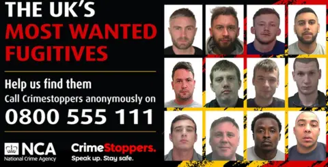 NCA/PA Wire Most wanted poster