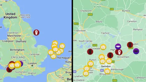 Tasha Marriott Vandalised Halloween trail map