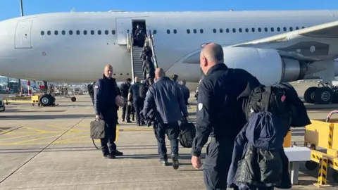 FCDO UK search and rescue team board flight to Turkey