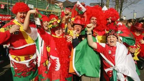 Getty Images Wales fans in Cardiff