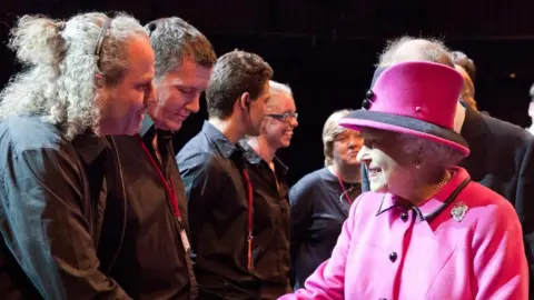 Stewart Hemley/RSC Her Majesty the Queen, RSC Patron, opens the newly transformed Royal Shakespeare Theatre in March 2011.