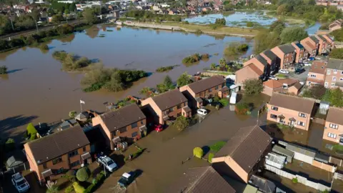 Retford under flood water