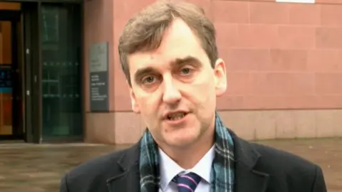 BBC Nick Ramsay outside court in January 2020