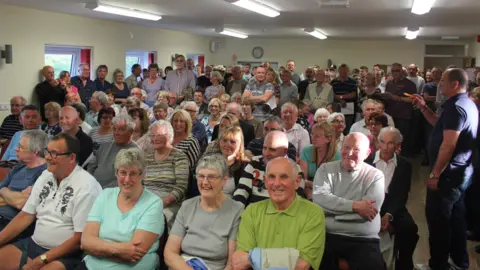 BBC Residents of Desborough at a public meeting