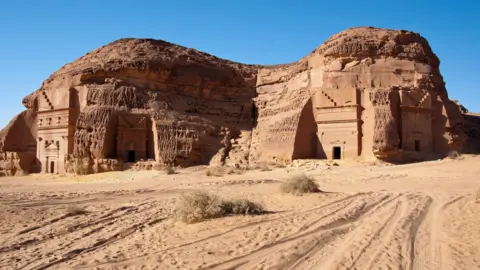 Getty Images Ruins of the ancient city of Mada'in Saleh