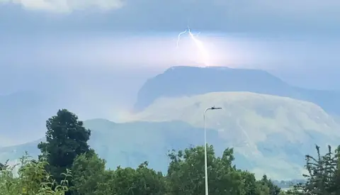 jollyjillyjellybean/BBC Weather Watchers Lightning strike on Ben Nevis