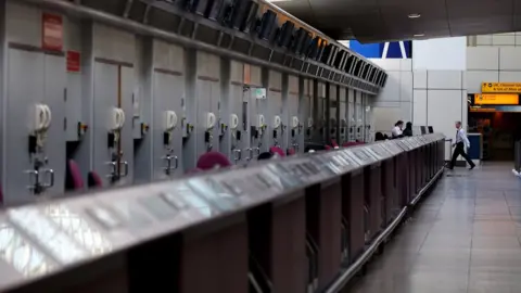 Getty Images Check-in desks