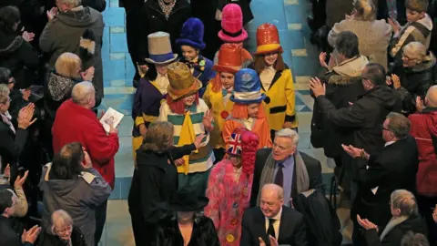 PA Diddymen at Sir Ken Dodd's funeral