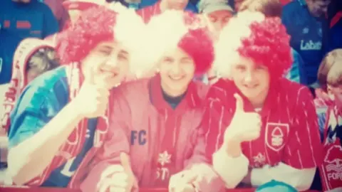 Neil Heath Neil (right) and his friends during the 1994 promotion