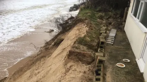 Hemsby Lifeboat Cliff edge