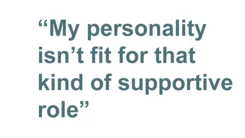 Quote: My personality isn't fit for that kind of supportive role