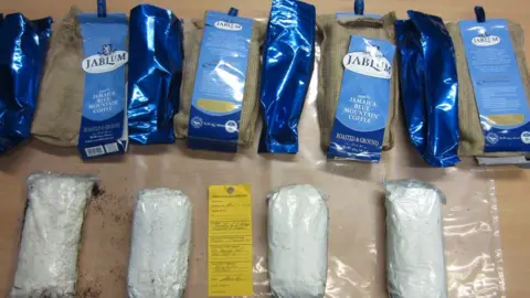 National Crime Agency Cocaine in coffee packets