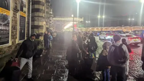 Train passengers in Bristol