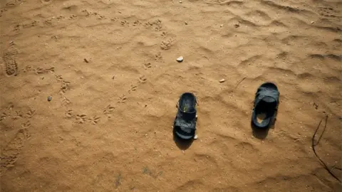 Reuters Slippers are pictured at the school compound in Dapchi in the northeastern state of Yobe, where dozens of school girls went missing after an attack on the village by Boko Haram, Nigeria February 23, 2018