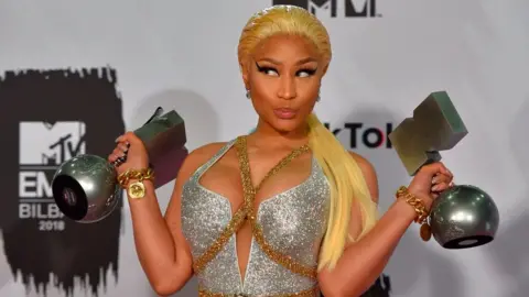 Getty Images Nicki Minaj on the MTV red carpet