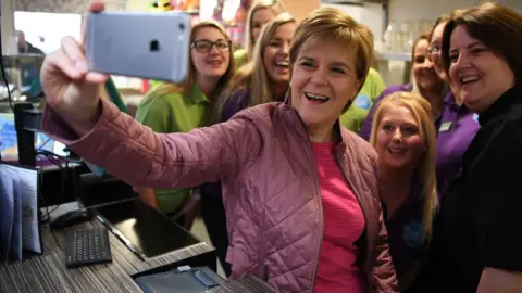 Getty Images Sturgeon selfie