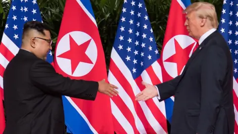 Getty Images Singapore summit between Trump and Kim