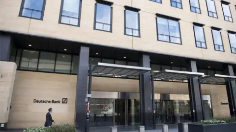 AFP/Getty A view of the German bank Deutsche Bank in London on May 5, 2017