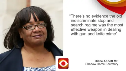 BBC "There's no evidence the old indiscriminate stop and search regime was the most effective weapon in dealing with gun and knife crime"