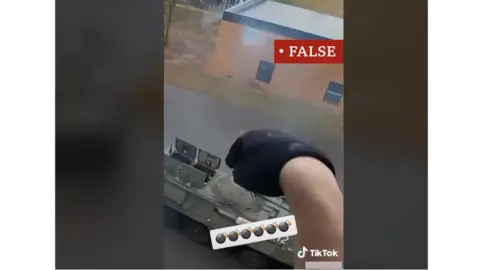 TikTok Screenshot from TikTok: This video shows an Airsoft game and is unrelated to the war in Ukraine