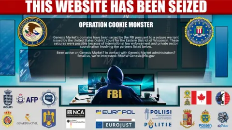 FBI Image of the Genesis website when users logged in today